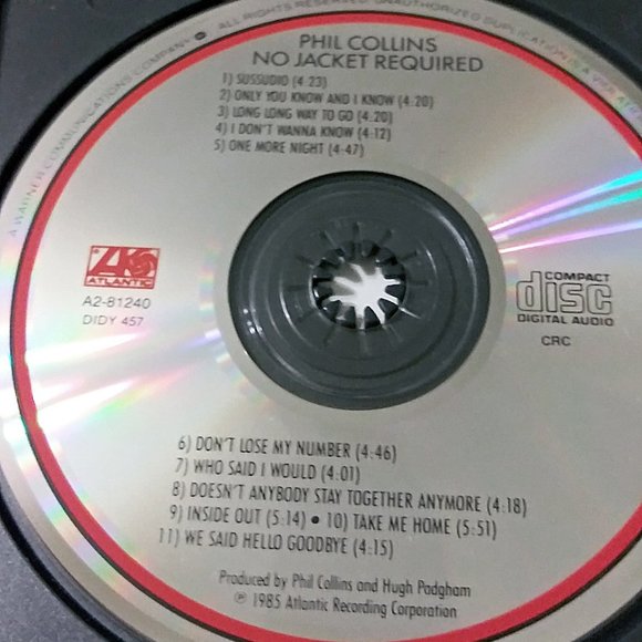 Phil Collins CD, Genesis, No Jacket Required, Vintage Compact Disc, 80’s CD - Picture 7 of 8